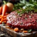 Carne di cinghiale in marinatura con erbe