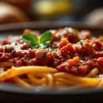 Ragù di cinghiale pronto in pentola