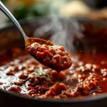 Ragù napoletano ristretto nel tegame