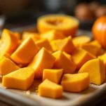 Zucca arrostita sulla teglia