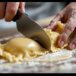 Ravioli sigillati con rotella dentellata