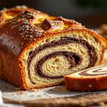 Fette di dolce con ripieno di noci