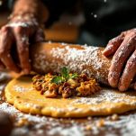 Rotolo dolce preparato con ripieno