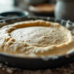 Teglia con composto crudo