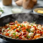 Soffritto in casseruola sul fuoco