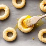 Anelli disposti sulla teglia