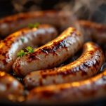 Padella con salsicce rosolate