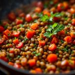 Pentola con legumi e verdure