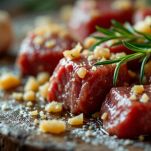 Tagliere con aromi freschi pronti per la cottura