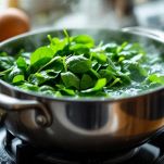 Spinaci scolati in una ciotola