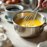 Crema pasticcera in preparazione