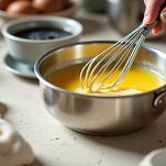 Ciotola con composto per crema pasticcera