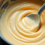 Pentola con crema che si addensa