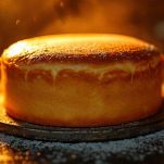 Dolce in forno durante la cottura