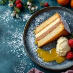 Fette di dolce natalizio con frutta secca