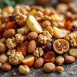 Ciotola con noci mandorle nocciole e pinoli