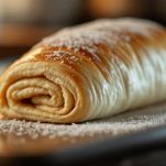 Rotolo di torta su carta da forno
