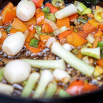 spezzatino di tacchino in bianco