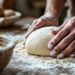 Impasto lavorato su piano infarinato.