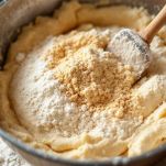 Impasto con farina e spezie aggiunte.