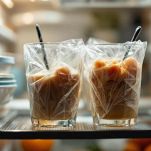 Chia pudding in fase di addensamento