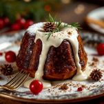 Christmas pudding servito