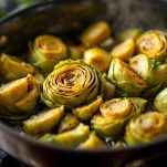 Carciofi in padella con olio extravergine d’oliva