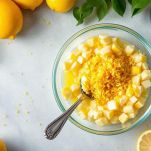 Ciotola con limone e champagne