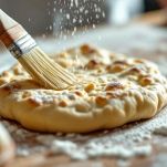 Focaccia con olive e sale