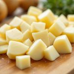 Patate pelate a cubetti