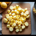 Patate tagliate a cubetti