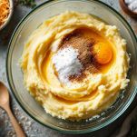 Purea con tuorli e toma