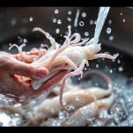 Calamari lavati e puliti