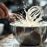 Panna in ciotola con fruste