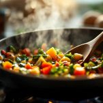 Verdure tritate in padella con olio