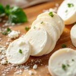 Fette di mozzarella uniformi