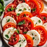 Pomodoro e mozzarella alternati