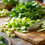 Indivia e sedano a rondelle