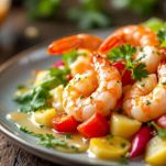 Verdure con gamberetti