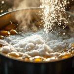 Pentolino con sciroppo di zucchero caldo