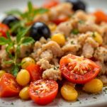 Condimento arricchito con tonno sgocciolato