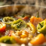 Peperoni ammorbiditi in acqua