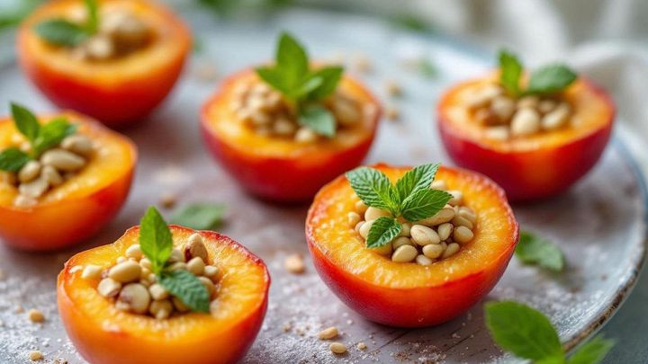 Pesche cotte al forno con ripieno dolce