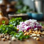 Composto di ceci crudo aromatizzato