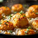 Polpette immerse nell’olio bollente