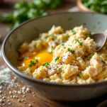 Ingredienti mescolati nella ciotola