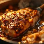 Carne in pentola durante lunga cottura