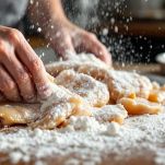 Piatto con pollo passato nella farina