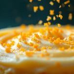 Superficie del dolce con scorza grattugiata