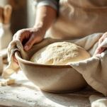 Impasto gonfio nella ciotola